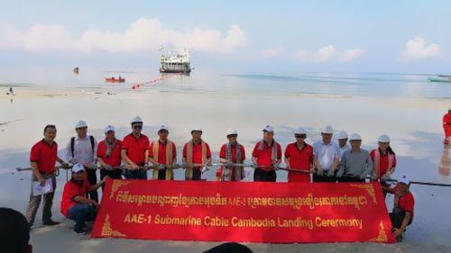 亚非欧-1海底电缆系统成功登陆柬埔寨